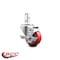 Service Caster 3 Inch Red Polyurethane Wheel Swivel 7/8 Inch Square Stem Caster with Brake SCC-SQ20S314-PPUB-RED-TLB-78 - alternate 2